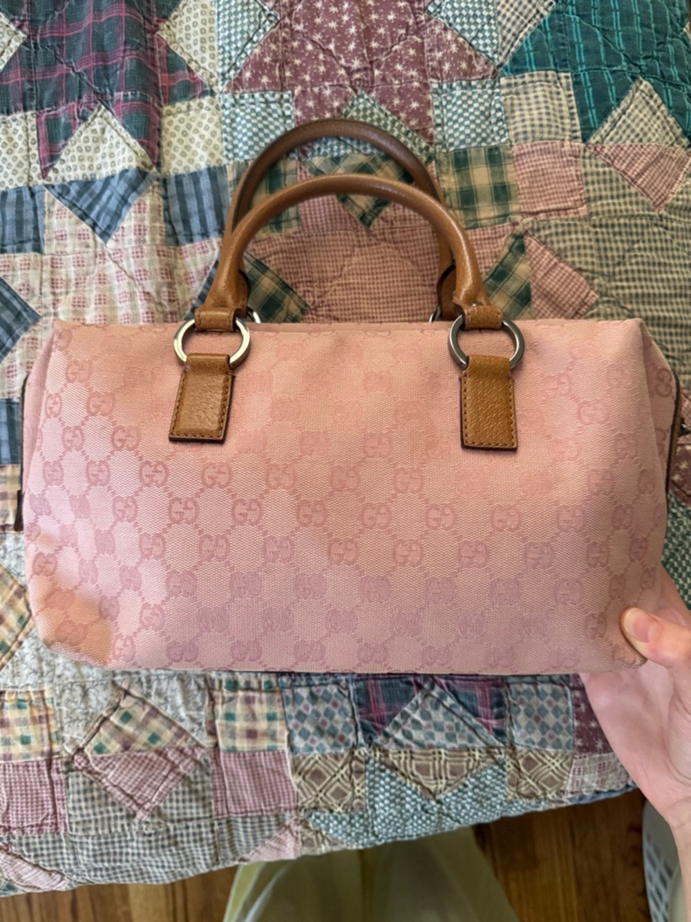 Gucci Pink and Brown Satchel - Picture 10 of 13